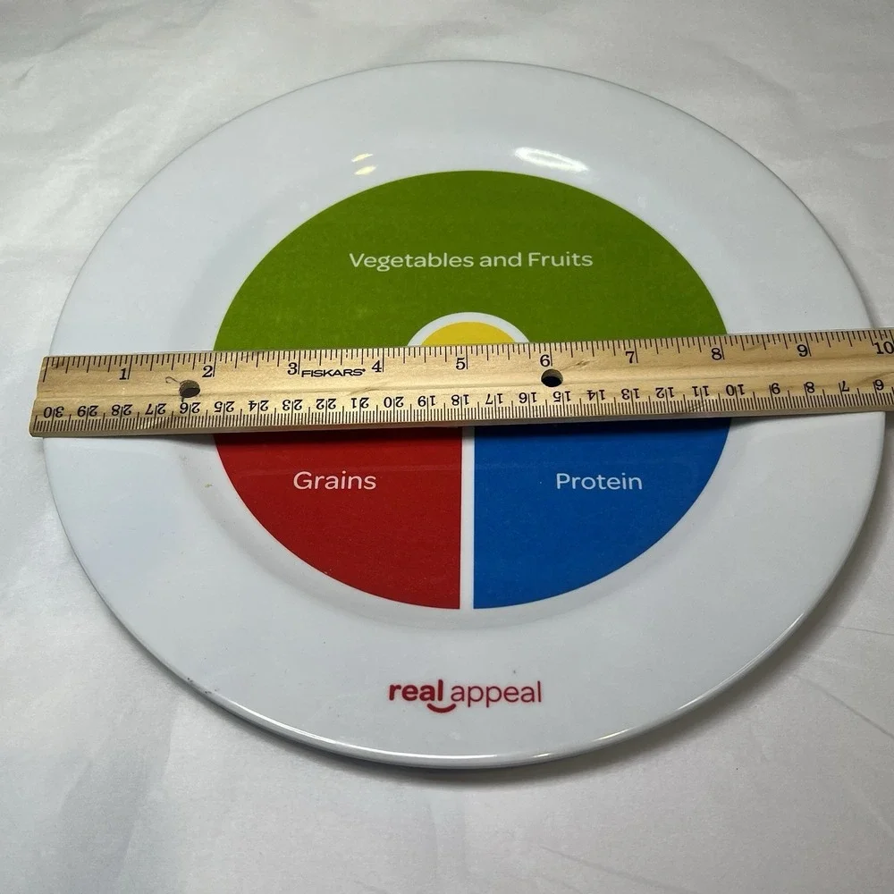 Real Appeal Portion Plate Weight Control Loss Healthy Eating Melamine 10
